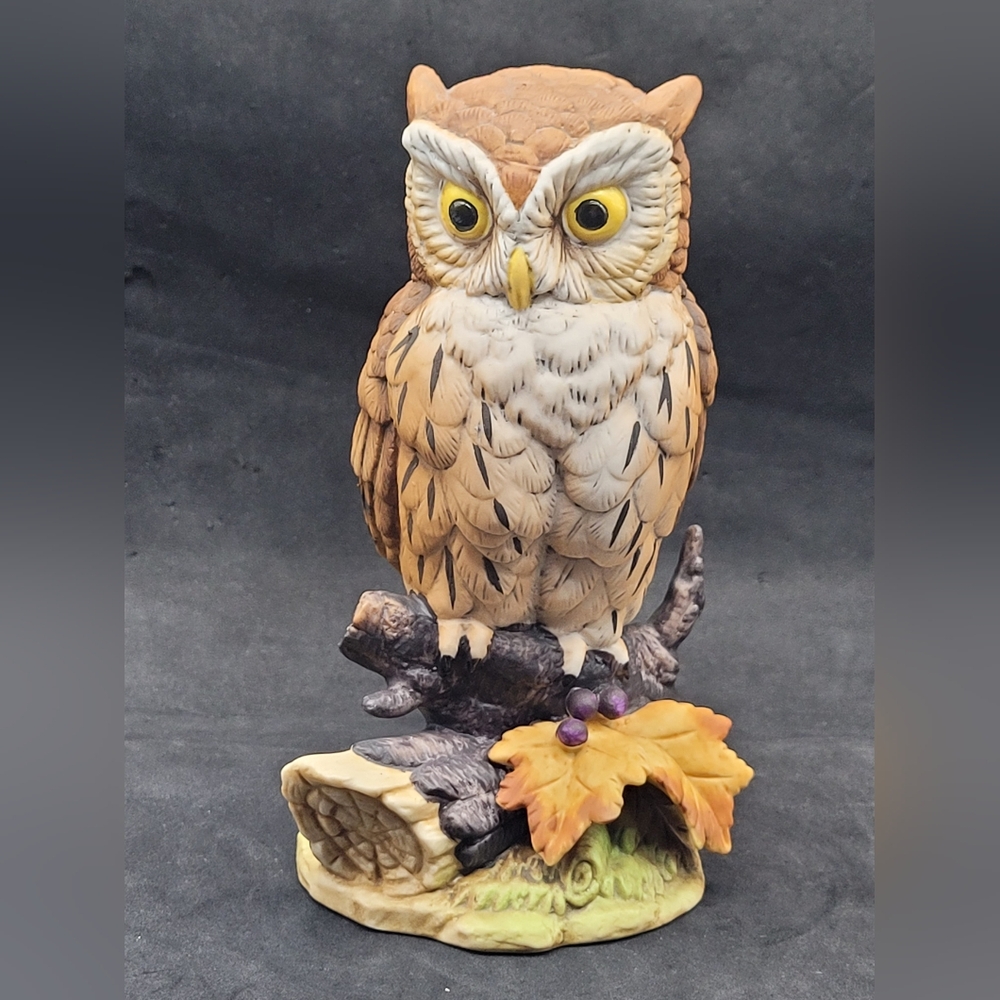 Vintage Great Horned Owl Figurine 6" Bird #6315 Andrea by Sadek